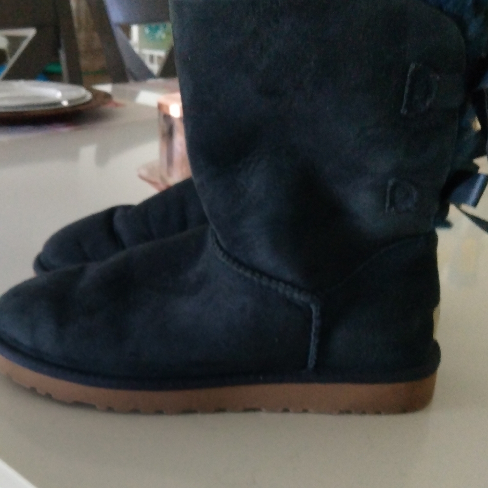 UGG Blue Winter Boots with Sheepskin Lining - Picture 2 of 5